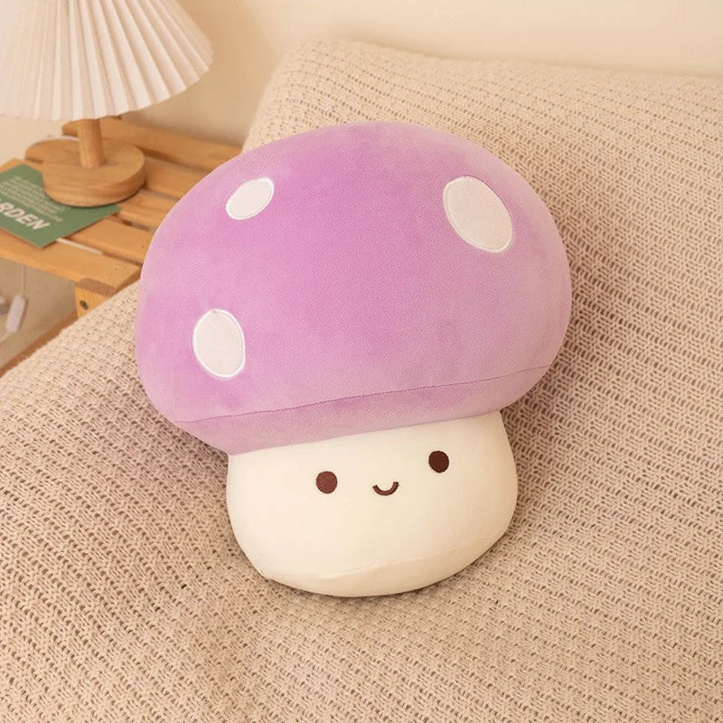 Cute Mushroom Plush Pillow – Soft Stuffed Animal Room Decor Gift