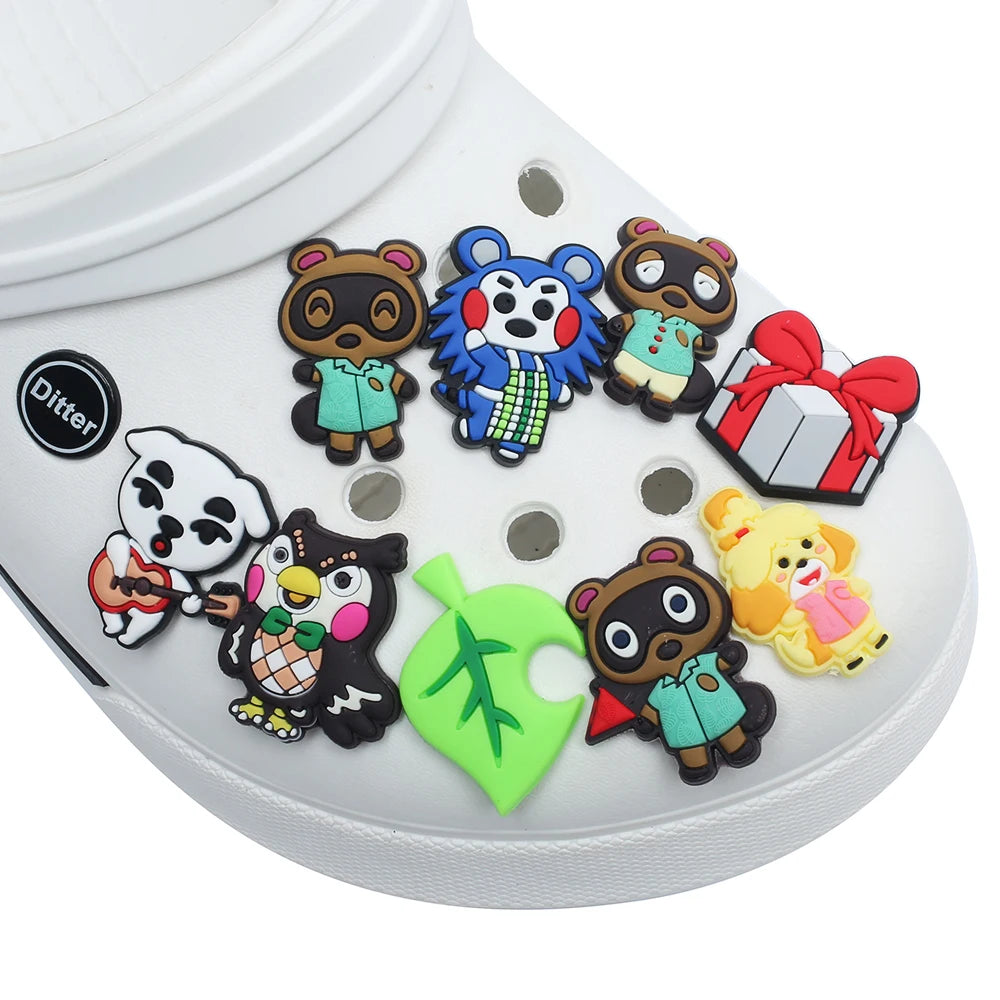 Animal Crossing Shoe Charms Set – 12-Piece Kawaii PVC Accessories for Clogs
