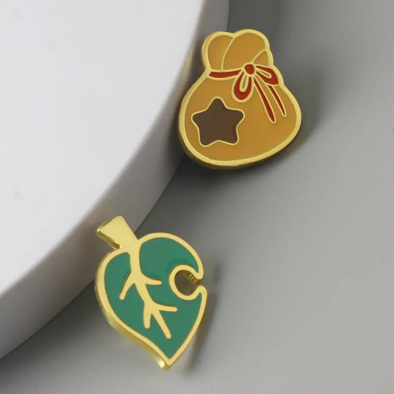 Animal Crossing Leaf Brooch Enamel Pin for Bags, Clothes & Gifts