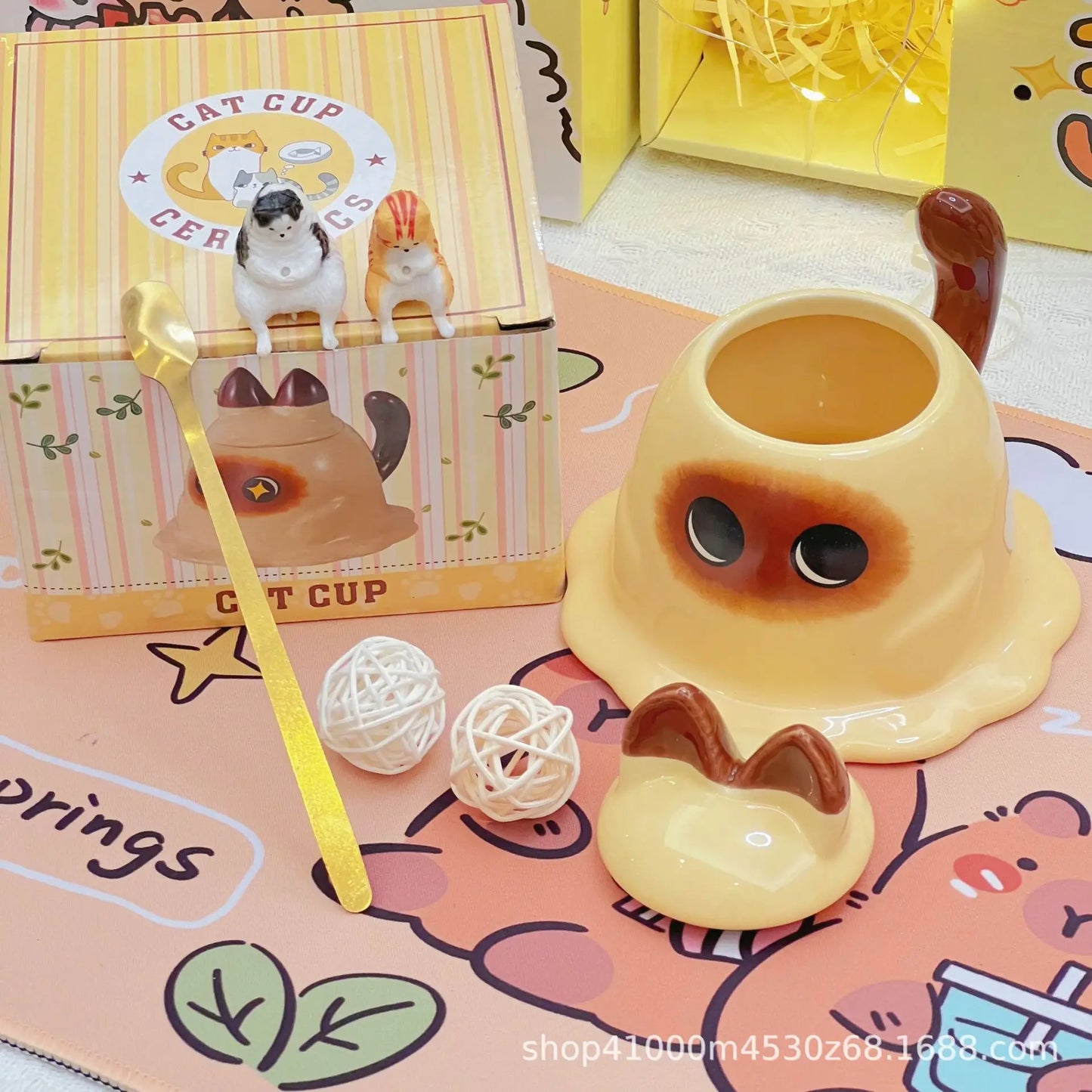 Whisker Mug with Lid – Cozy Cat Ceramic Cup for Coffee, Milk, or Tea