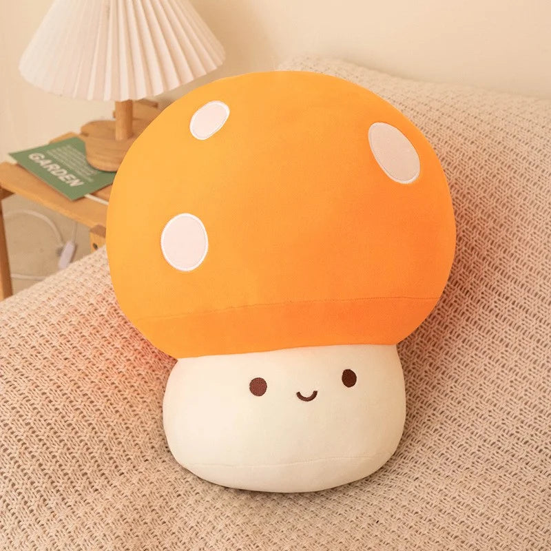 Cute Mushroom Plush Pillow – Soft Stuffed Animal Room Decor Gift