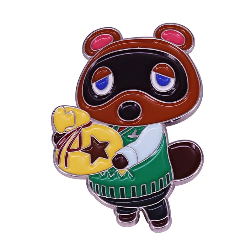 Animal Crossing Enamel Pins – Cute Backpack & Jacket Accessories for Gamers