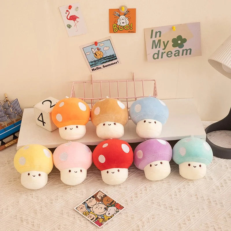 Cute Mushroom Plush Pillow – Soft Stuffed Animal Room Decor Gift
