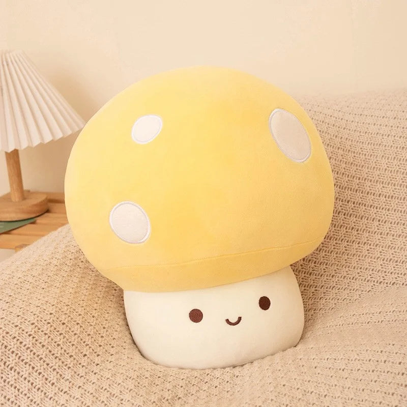 Cute Mushroom Plush Pillow – Soft Stuffed Animal Room Decor Gift