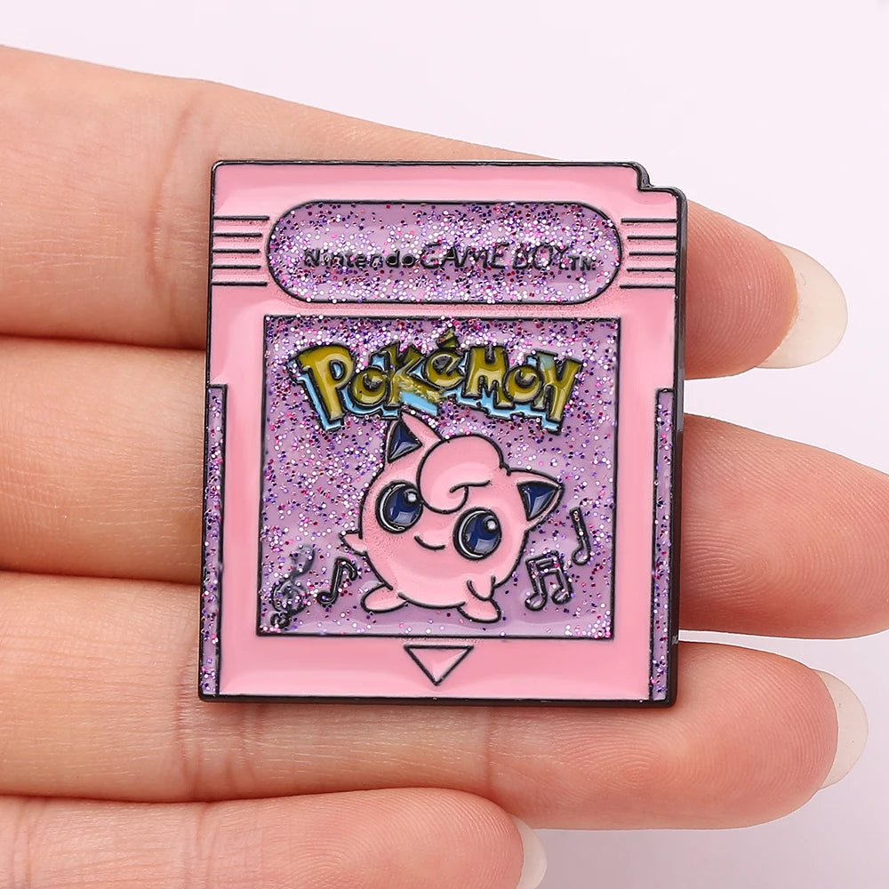 Jigglypuff Pink Glitter Lapel Pin - Cute Pokémon-Inspired Accessory for Bags, Hats & Shirts
