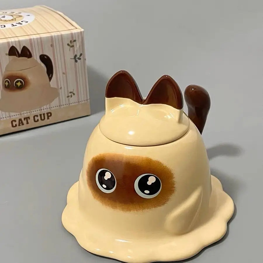 Whisker Mug with Lid – Cozy Cat Ceramic Cup for Coffee, Milk, or Tea