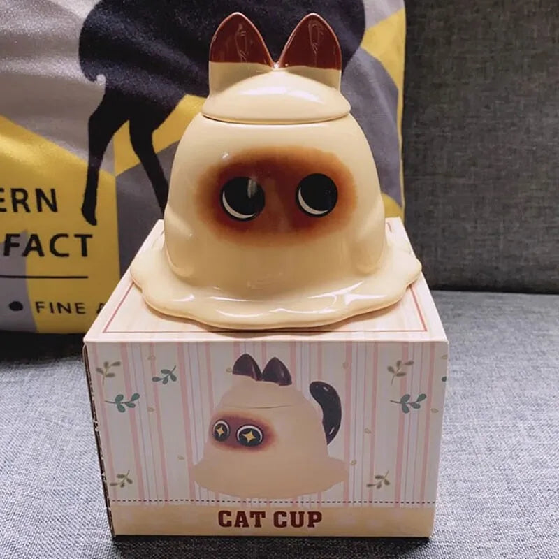Whisker Mug with Lid – Cozy Cat Ceramic Cup for Coffee, Milk, or Tea