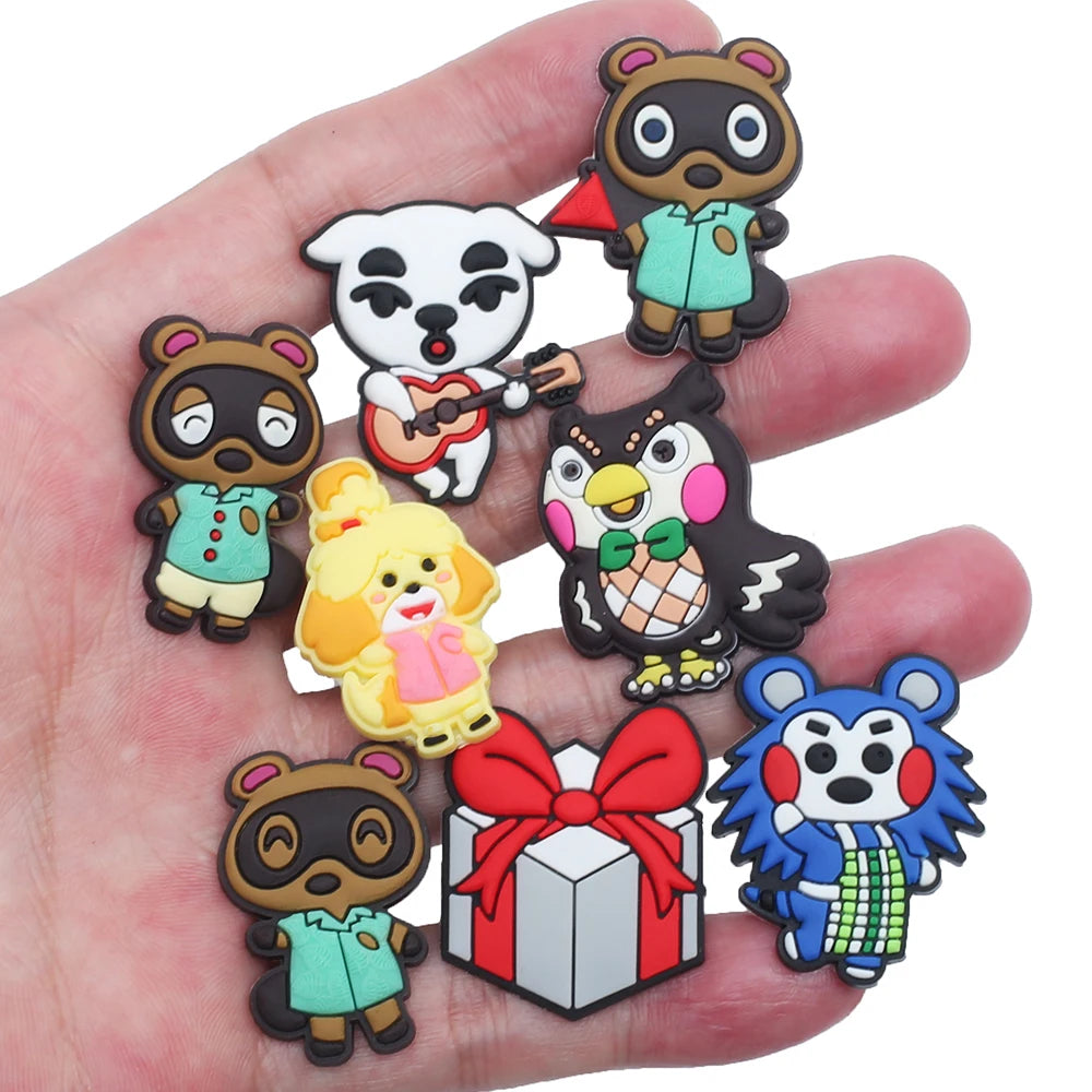 Animal Crossing Shoe Charms Set – 12-Piece Kawaii PVC Accessories for Clogs