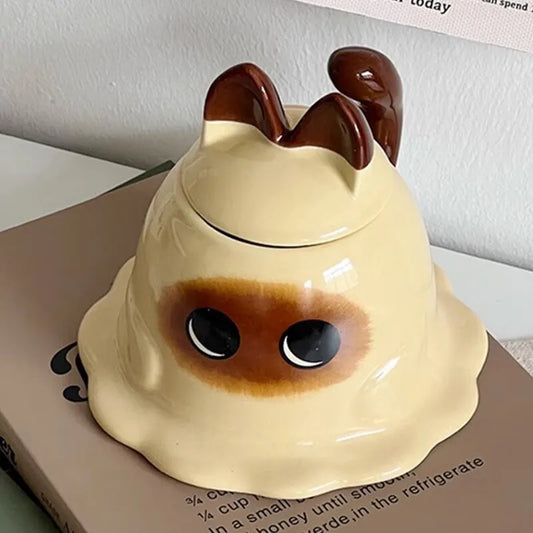 Whisker Mug with Lid – Cozy Cat Ceramic Cup for Coffee, Milk, or Tea