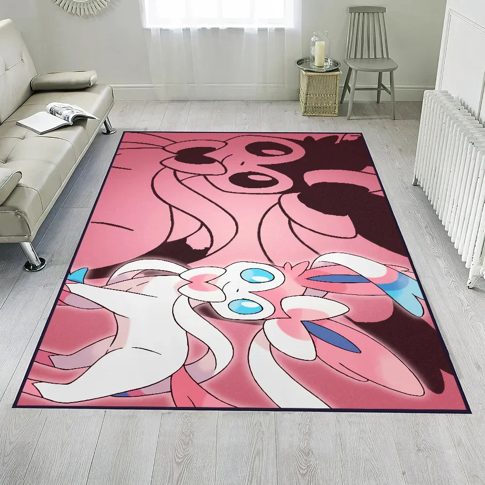 Cute Sylveon Door Mat – Cozy Bedroom, Bath, or Kitchen Rug | Non-Slip & Super Absorbent