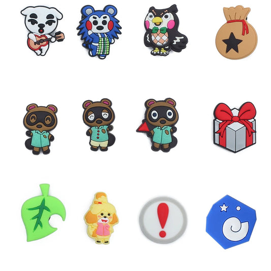 Animal Crossing Shoe Charms Set – 12-Piece Kawaii PVC Accessories for Clogs