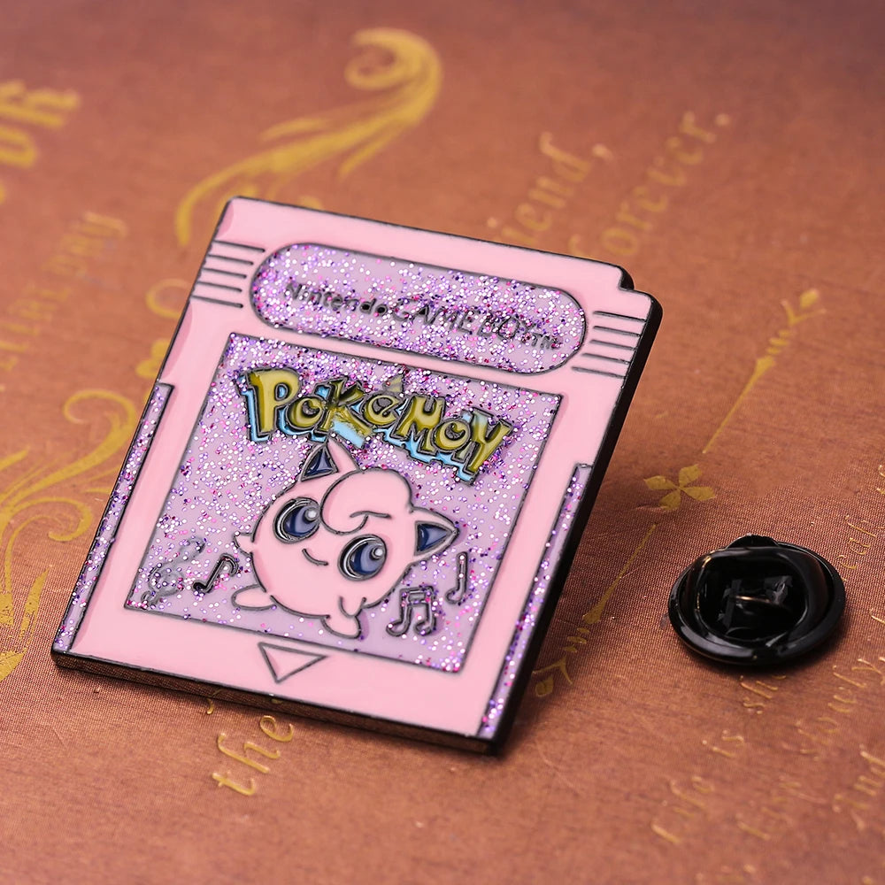 Jigglypuff Pink Glitter Lapel Pin - Cute Pokémon-Inspired Accessory for Bags, Hats & Shirts