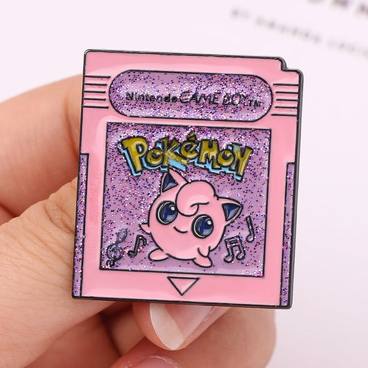 Jigglypuff Pink Glitter Lapel Pin - Cute Pokémon-Inspired Accessory for Bags, Hats & Shirts