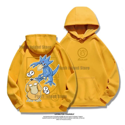 Cozy Pokémon-Inspired Hoodies – Psyduck, Slowpoke & Snorlax Designs for Adults