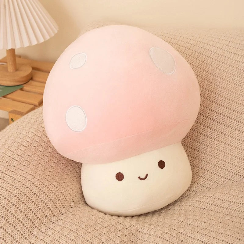 Cute Mushroom Plush Pillow – Soft Stuffed Animal Room Decor Gift
