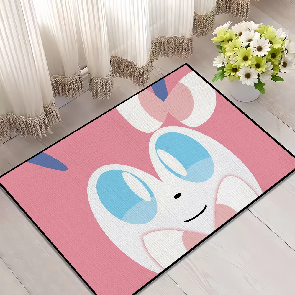 Cute Sylveon Door Mat – Cozy Bedroom, Bath, or Kitchen Rug | Non-Slip & Super Absorbent