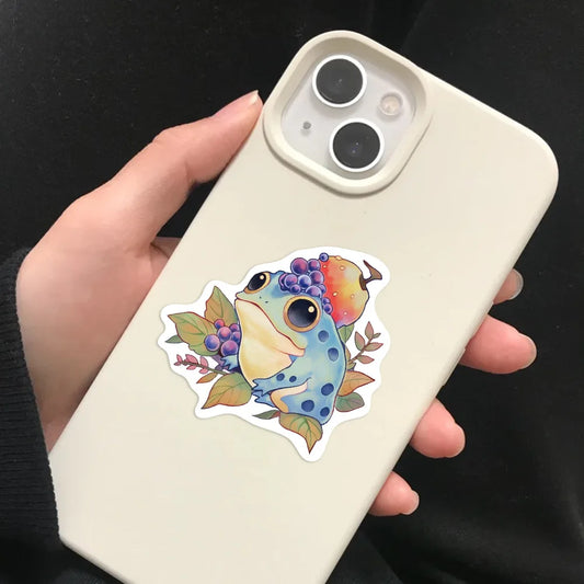 50pcs Kawaii Fat Frog Stickers | Waterproof Cute Vinyl Decals for Water Bottles, Laptops, Skateboards, and More