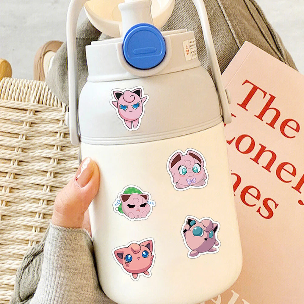 Jigglypuff Sticker Pack – 10/30/60pcs Waterproof Kawaii Pokemon Decals