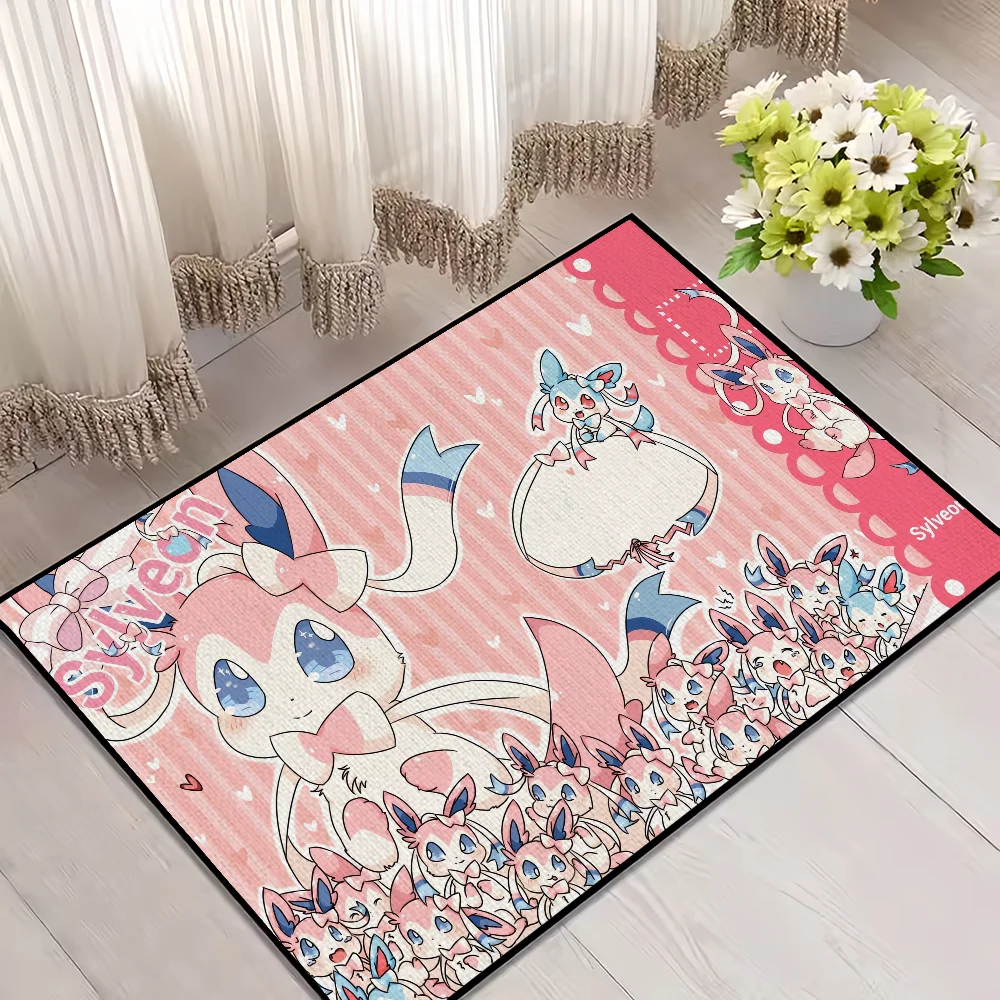 Cute Sylveon Door Mat – Cozy Bedroom, Bath, or Kitchen Rug | Non-Slip & Super Absorbent