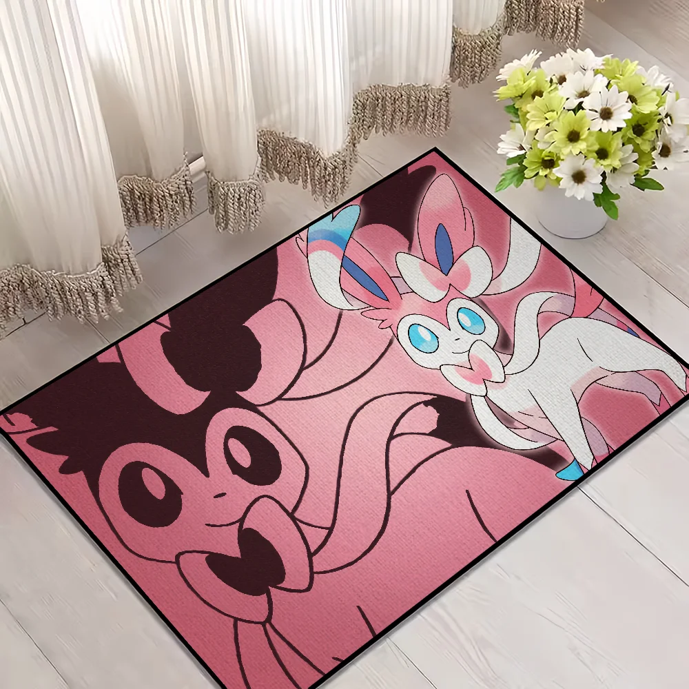 Cute Sylveon Door Mat – Cozy Bedroom, Bath, or Kitchen Rug | Non-Slip & Super Absorbent