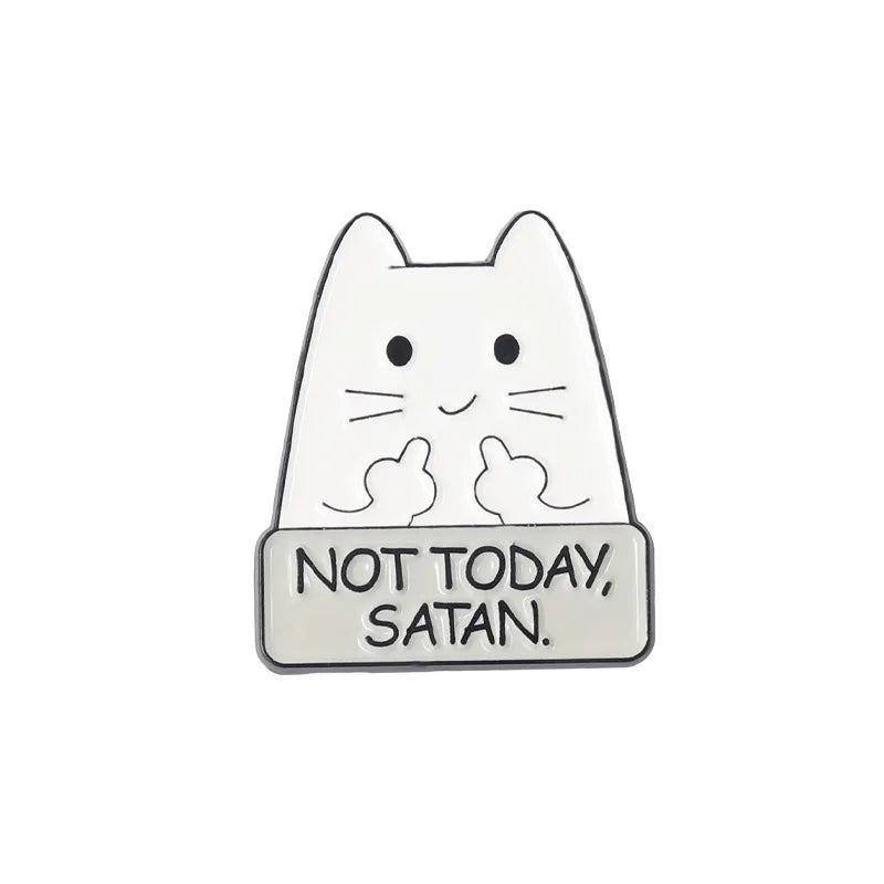 Funny Cartoon Cat Enamel Pins | “I’m Fine” Quote Lapel Badge for Jackets, Backpacks & Gifts