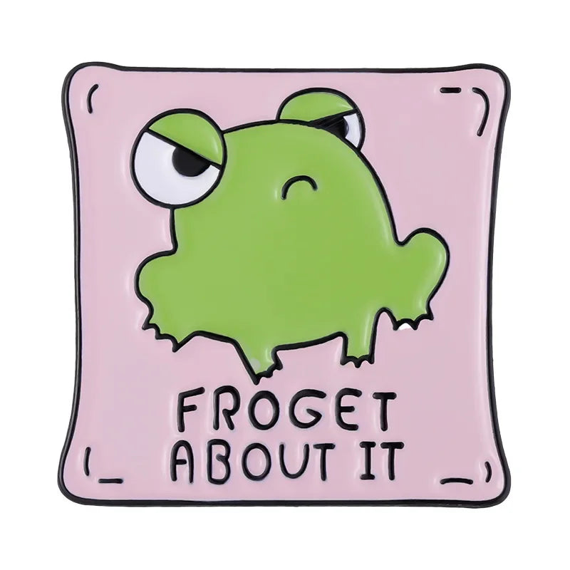 Kawaii Frog Enamel Pins | Cute Funny Frog Brooches for Backpacks, Jackets, and Accessories | Man I Love Frogs Gift