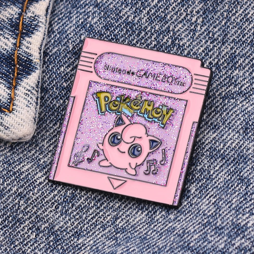 Jigglypuff Pink Glitter Lapel Pin - Cute Pokémon-Inspired Accessory for Bags, Hats & Shirts