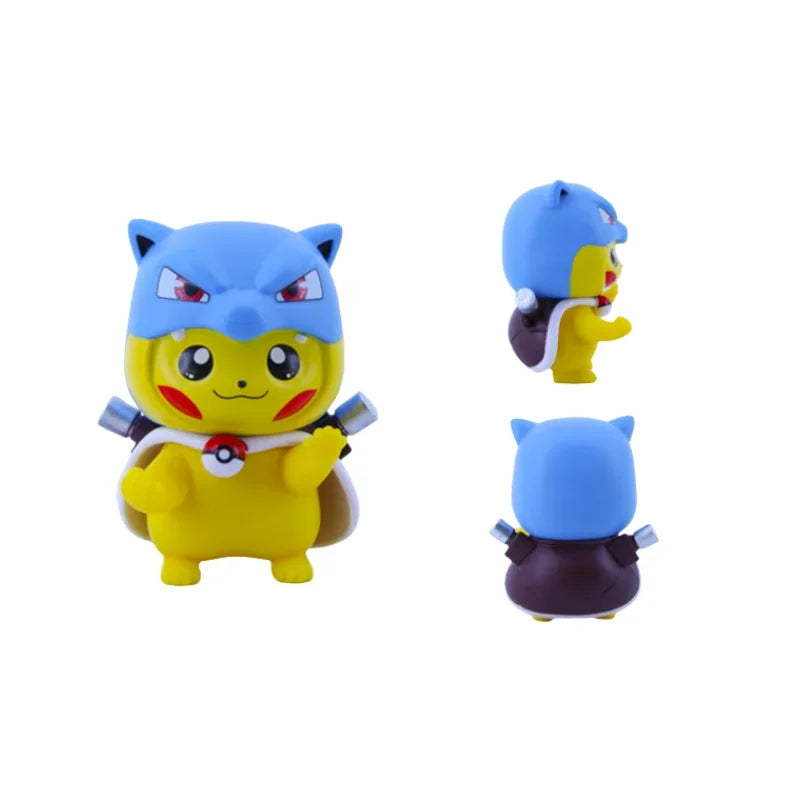 Pokemon Pikachu Cosplay Mini Figures | Cute Anime Sofa Doll Set with Sleeping Bag & Costumes – Fun Collectible Model Toy