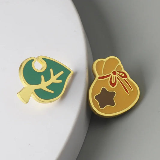 Animal Crossing Leaf Brooch Enamel Pin for Bags, Clothes & Gifts